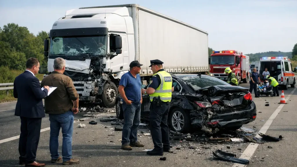 Wypadek spowodowany przez kierowcę zawodowego — kto odpowiada za szkodę i jak dochodzić odszkodowania od przewoźnika